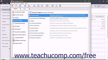 Sage 50 2018 Tutorial Basic General Ledger Reports Sage Training