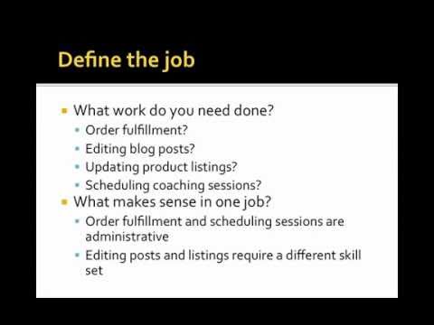 How to write a job specification