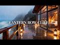 🔴 12 Hours Row of Glowing Lanterns on a Rainy Ocean Cliff Cabin | ASMR Piano Music for Sleep