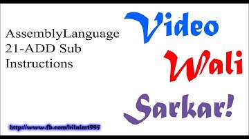 Assembly Language Tutorial Urdu Hindi No 21 -ADD SUB Instruction