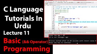 Famous Use AND && Operator In C Language - LECTURE # 11 - Best Coding By Asim Profile