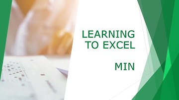 MS Excel - How to use the MIN function to get the minimum value from a range or set of cells