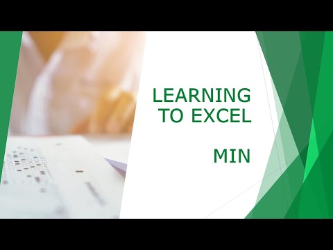 MS Excel - How to use the MIN function to get the minimum value from a range or set of cells