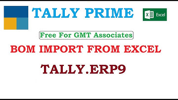 BOM Import From Excel to Tally.ERP9
