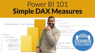 Power BI 101 - Intro to DAX in Power BI Desktop - Week 2