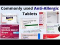Commonly used anti allergic medicines  antiallergic medicines in hindi  pharmadice