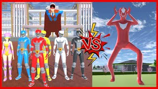 Ranger Squad VS Giant Red Shecker || SAKURA School Simulator