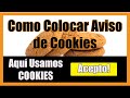 🛑 Cómo Agregar un Aviso de Cookies para Blogger / HTML ✅ Tutorial Paso a Paso!
