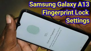 Samsung A13 Fingerprint Lock Settings | How to Add a Fingerprint on Samsung Galaxy A13