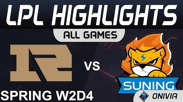RNG vs SN Highlights ALL GAMES LPL Spring Season 2021 W2D4 Royal Never Give Up vs Suning Onivia