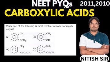 Which one of the following is most reactive towards electrophilic reagent? | Carboxylic Acids |