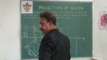 PROJECTIONS OF SOLIDS (CUBE) EG/ED B Tech Ist Yr RGPV by Prof Dileep Jigyasi SIRT The SAGE Bhopal😇❤🙏