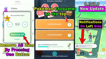 Pokemon Go New 0.203.0 Update all features | Left Side Notification , All item removing | PGSharp