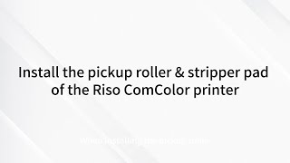 Install the Riso ComColor printer pickup roller and stripper pad #riso #printing #machine
