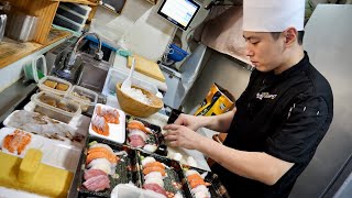 A sushi chef who runs a sushi restaurant alone from dawn, Korean street food, Seoul