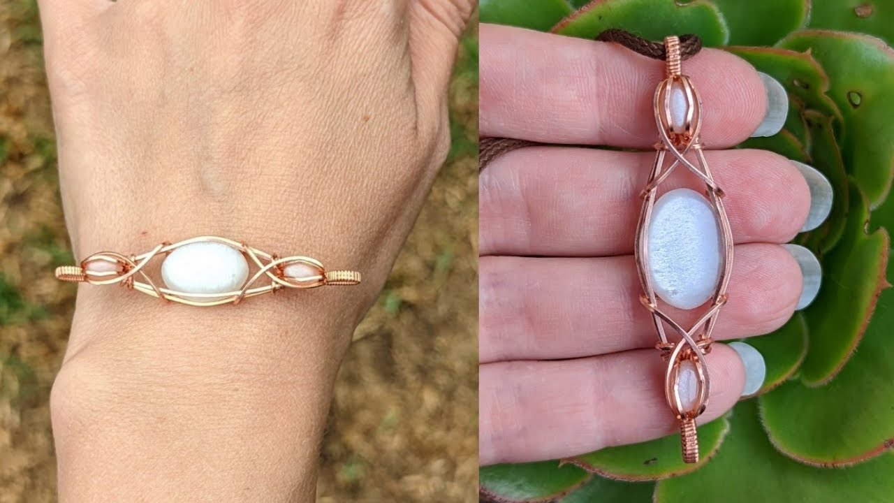 Beaded Open Cuff Bracelets With Pearl, Labradorite, Strawberry Ghost,  Phantom Quartz Gemstones And Adjustable Wire Wrapped In 14K Gold Head Tone  From Emhuiling, $360.97 | DHgate.Com