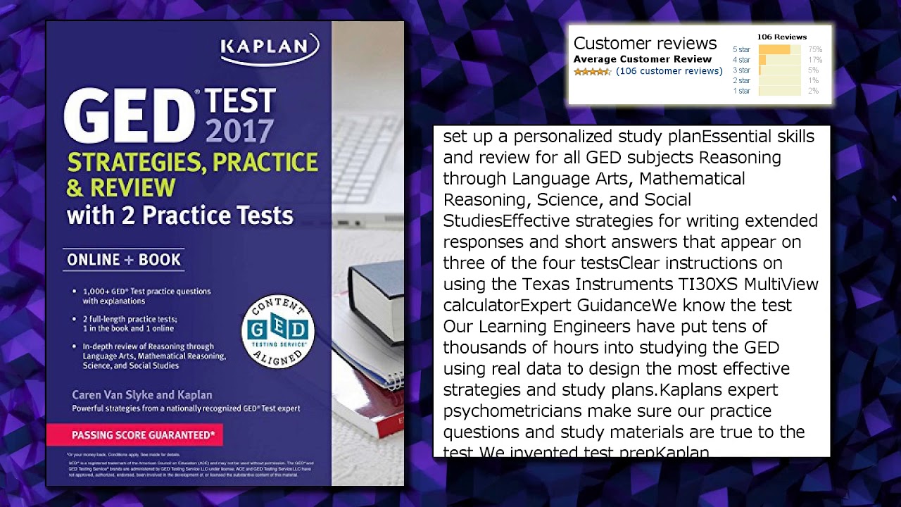 GED Test 2017 Strategies, Practice & Review with 2 Practice Tests