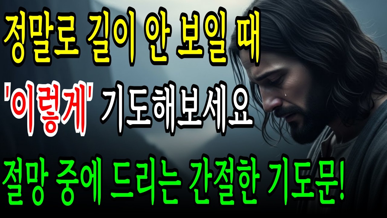절망 중에 드리는 기도 7가지! 길이 안 보일 때 이렇게 기도하면 응답받습니다ㅣ간절한 기도문ㅣ성경말씀