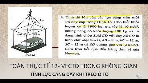 🔹 Toán Thực Tế 12 – TÍNH LỰC CĂNG DÂY KHI TREO Ô TÔ 🚗 | ỨNG DỤNG VECTƠ TRONG KHÔNG GIAN