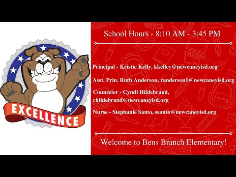 NCISD | Principal Welcome from Bens Branch Elementary School | 2022