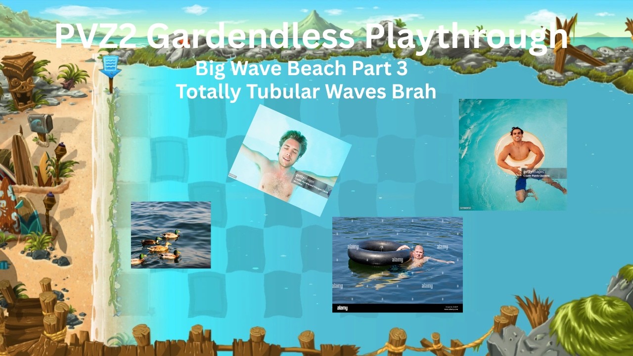 PVZ2 Gardendless Playthrough: Big Wave Beach Part 3 - YouTube