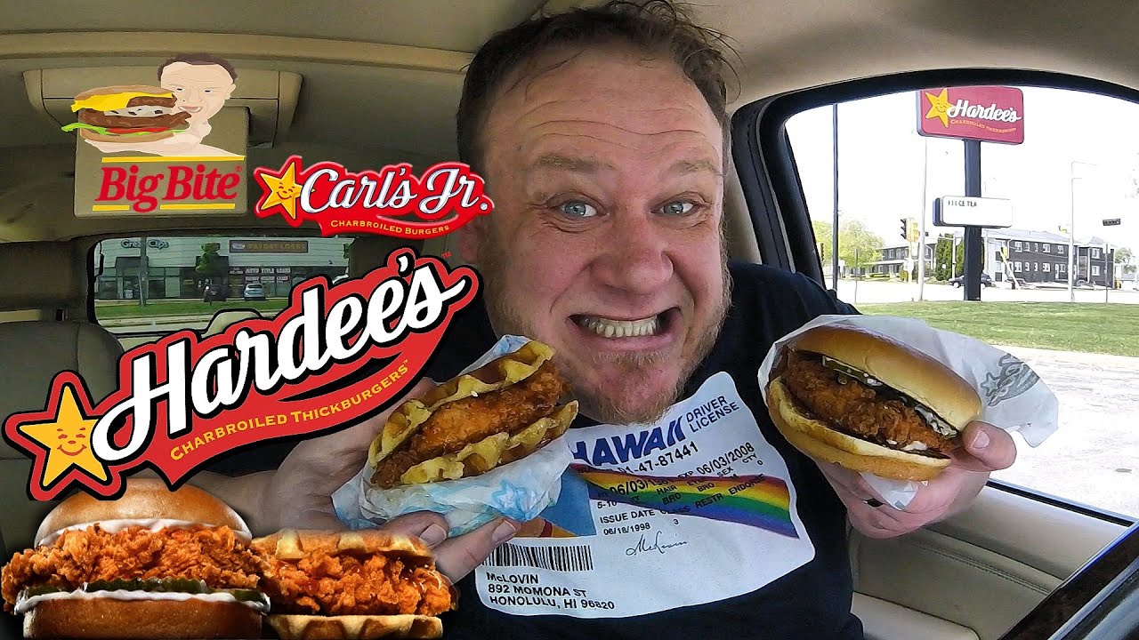 Hardee's ⭐Hand Breaded Chicken & Waffles Sandwiches⭐ Food Review