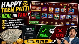 Happy Teen Patti Review 2026 |  Earning or Scam? ⚠️ screenshot 4
