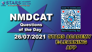 #NMDCAT Solved MCQs of the Day | #StarsAcademyLahore | 26 July 2021