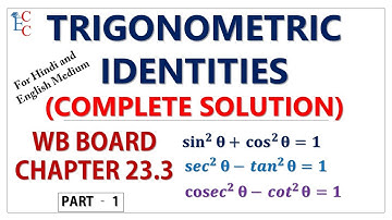#4 Trigonometry - X  | Chapter 23.3 | Part -1 | Solved | WB Board | Madhyamik 2021