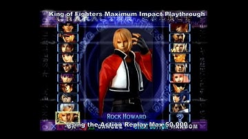 King of Fighters Maximum Impact Rock Playthrough using the Ps2 Action Replay Max 50,000 :D #Ps2 #Sub