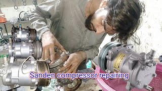 Sanden ac compressor || Sanden compressor repairing || How To Repair sanden ac compressor