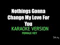 Nothings Gonna Change My Love For You Female Key Karaoke By George Benson