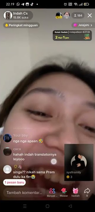 live tik tok indah cahya sari Jamil part 3