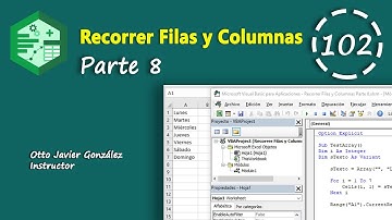 Recorrer Filas y Columnas Parte 8 | VBA Excel 2016 #102