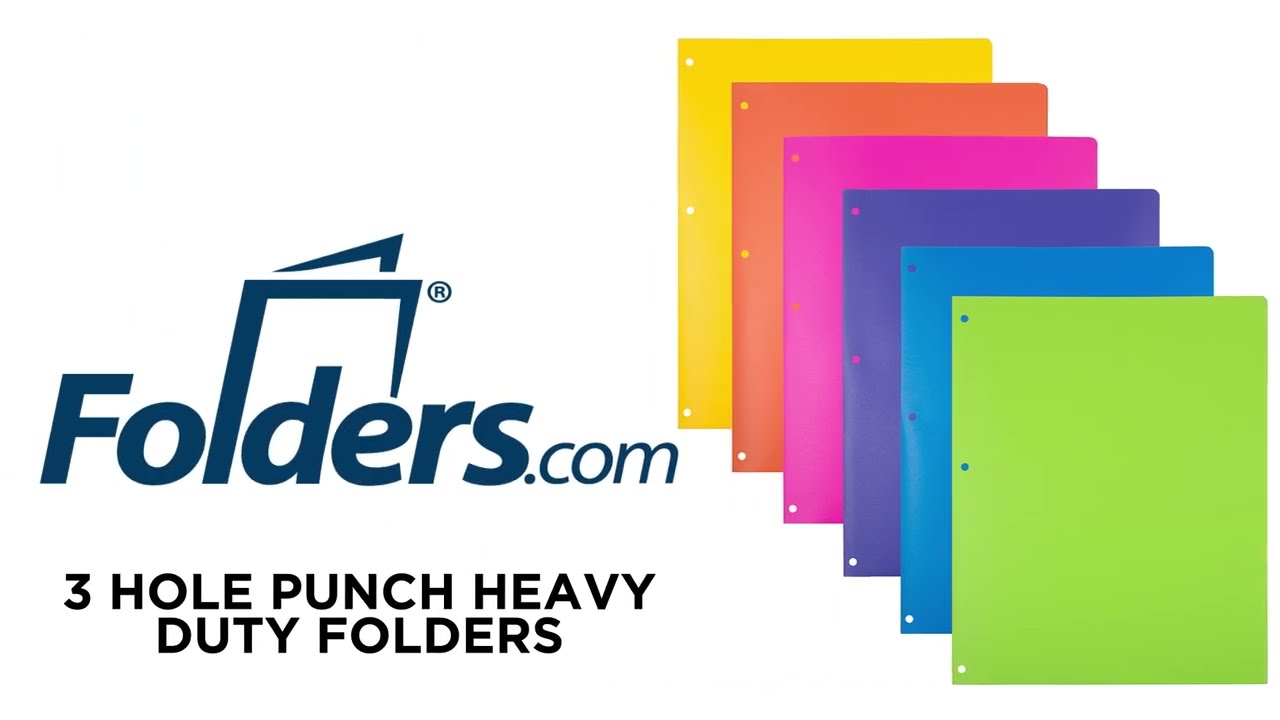 Order Orange Plastic Heavy Duty 3 Hole Punch Folders