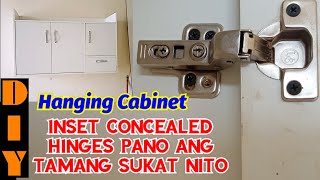 Installing Concealed Cabinet door Inset Hinges. Paano Magkabit ng Concealed Hinges na Inset. C3Tips.