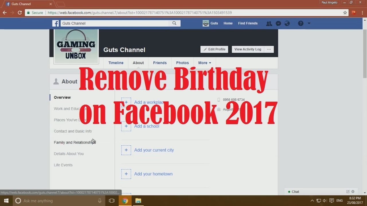 How to remove Birthday on facebook 27