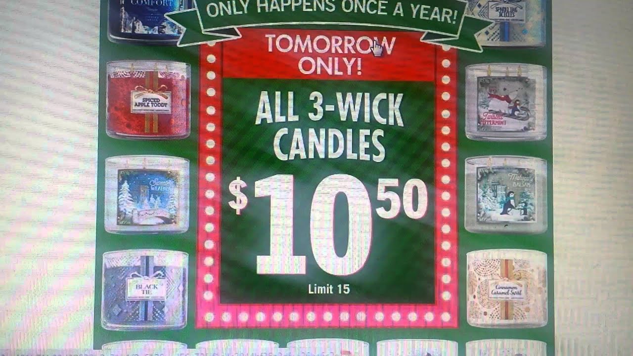 Canadian 🍁 Bath & Body Works 3 wick Candle Sale **Tomorrow Only** (Dec