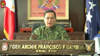 CPNP PGEN FRANCISCO ARCHIE GAMBOA MESSAGE (Apr. 14, 2020)