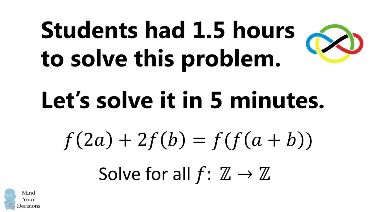 Solving An Insanely Hard Problem For High School Students