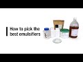 How to pick the best cosmetic emulsifiers