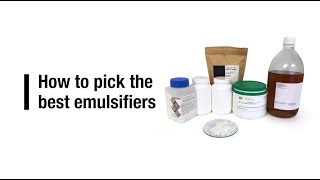 How to pick the best cosmetic emulsifiers