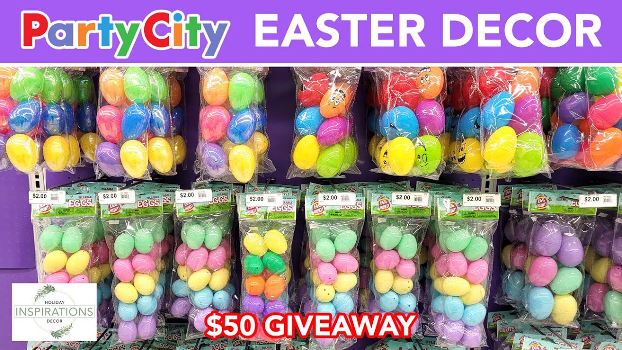 PARTY CITY Easter Decor 2022! 50 Giveaway! SHOP WITH ME! YouTube