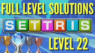 Settris Level 22 Walkthrough