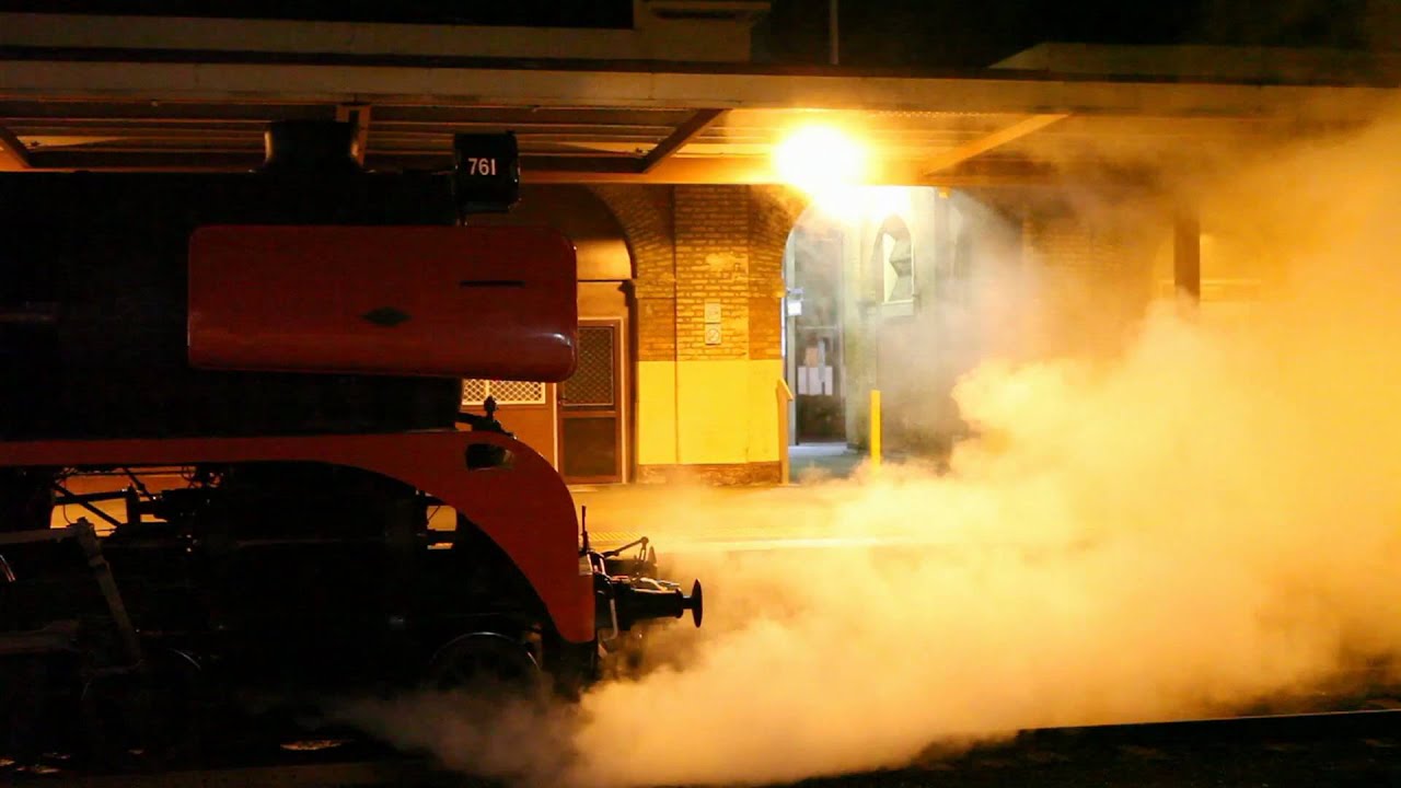 Australian Steam Trains - R761 gets serviced at Bendigo