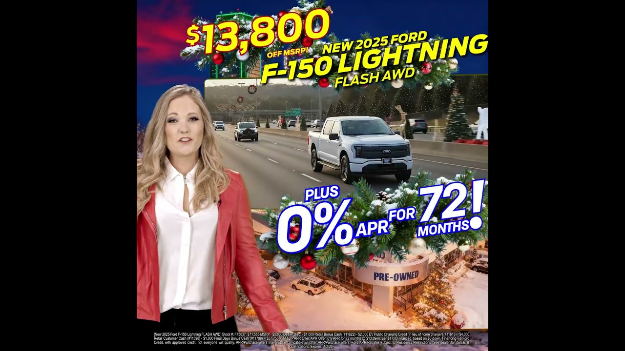 New 2025 Ford F-150 Lightning FLASH EV | $13,800 OFF + 0% APR for 72m | Ford Dealer in Dallas, TX