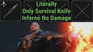 Stage 1 Nemesis Literally Only Survival Knife - Inferno No Damage Resident Evil 3