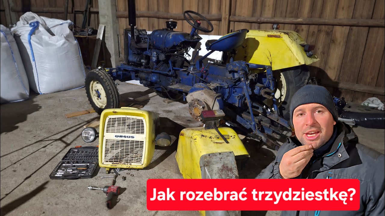 URSUS C 330 - ROZBIERNIE PRZED MALOWANIEM - OPORNE KOŁO!