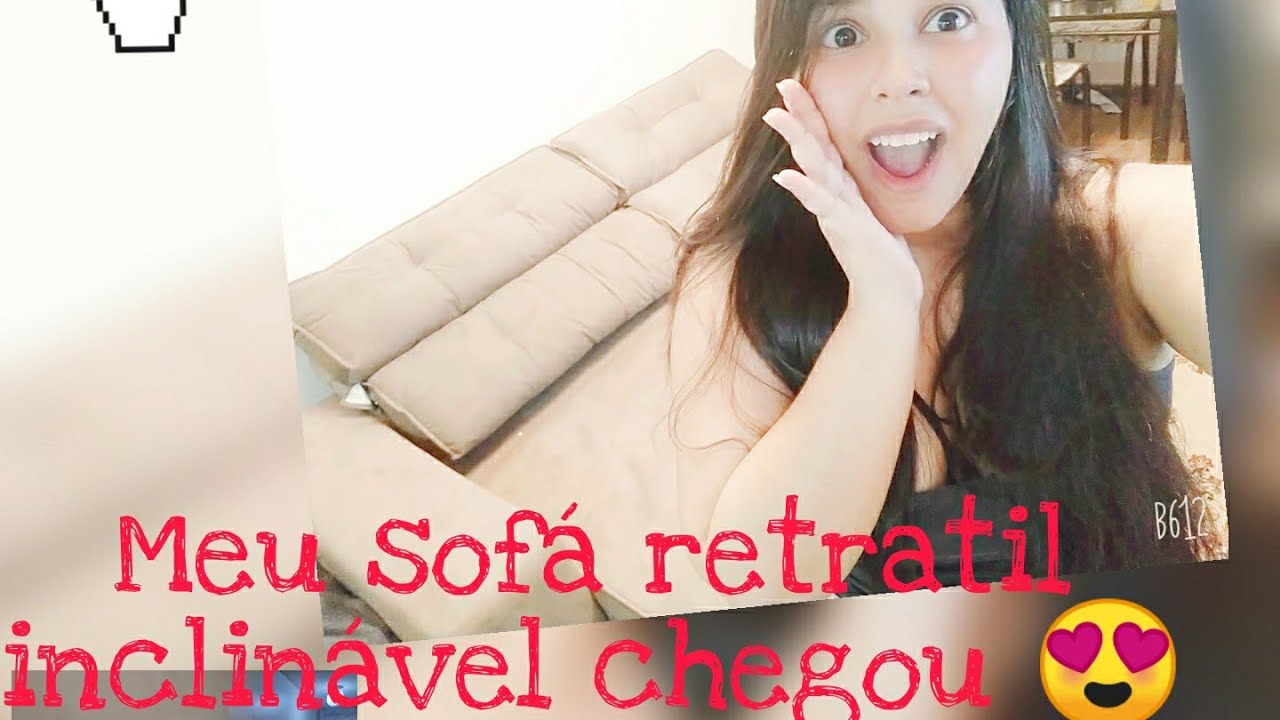 sofá retratil e inclinável 4 lugares velosuede Leon Next sofás YouTube