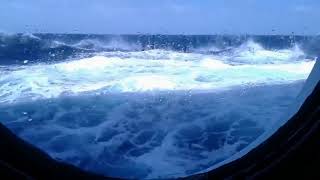 [10 Hours] Porthole View of Heavy Sea - Video & Audio [1080HD] SlowTV